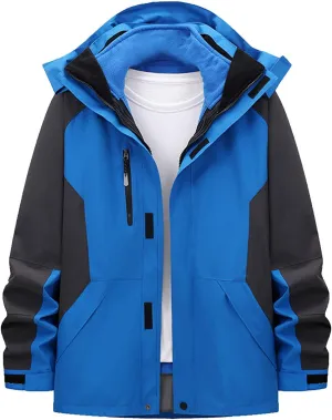 Zeiyignr Men's Waterproof Ski Jacket Warm Winter Snow Coat Mountain Windbreaker Hooded Raincoat Snowboarding Jacket Parka