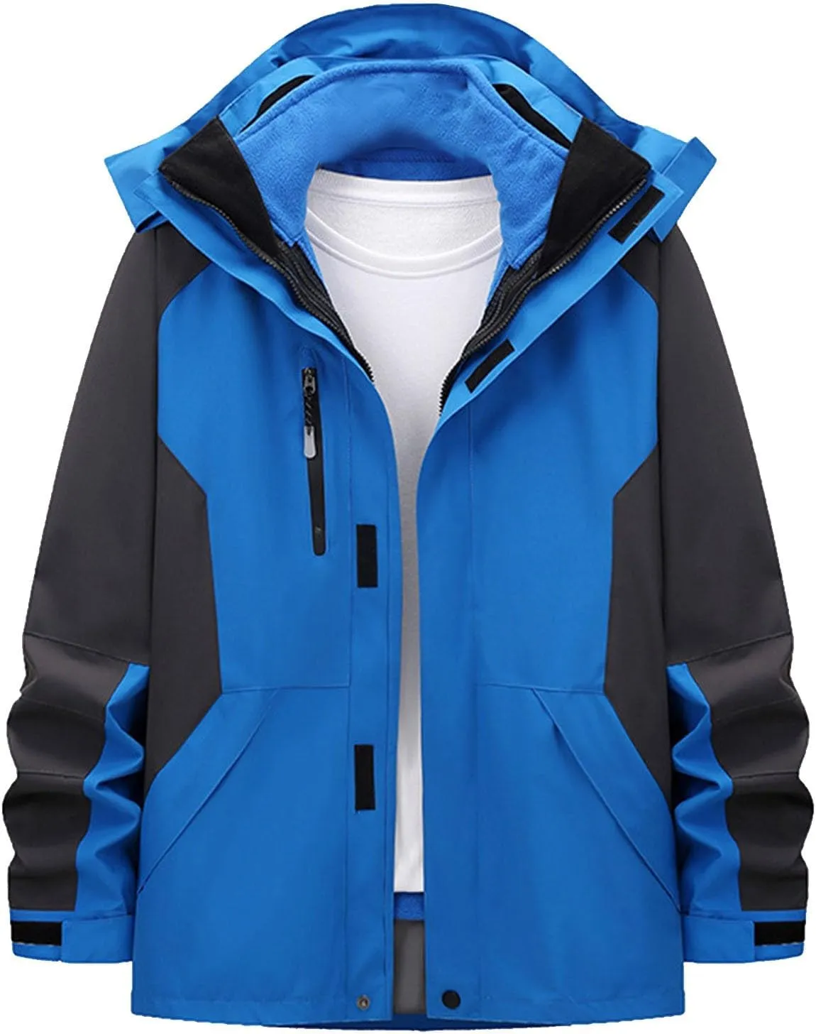 Zeiyignr Men's Waterproof Ski Jacket Warm Winter Snow Coat Mountain Windbreaker Hooded Raincoat Snowboarding Jacket Parka